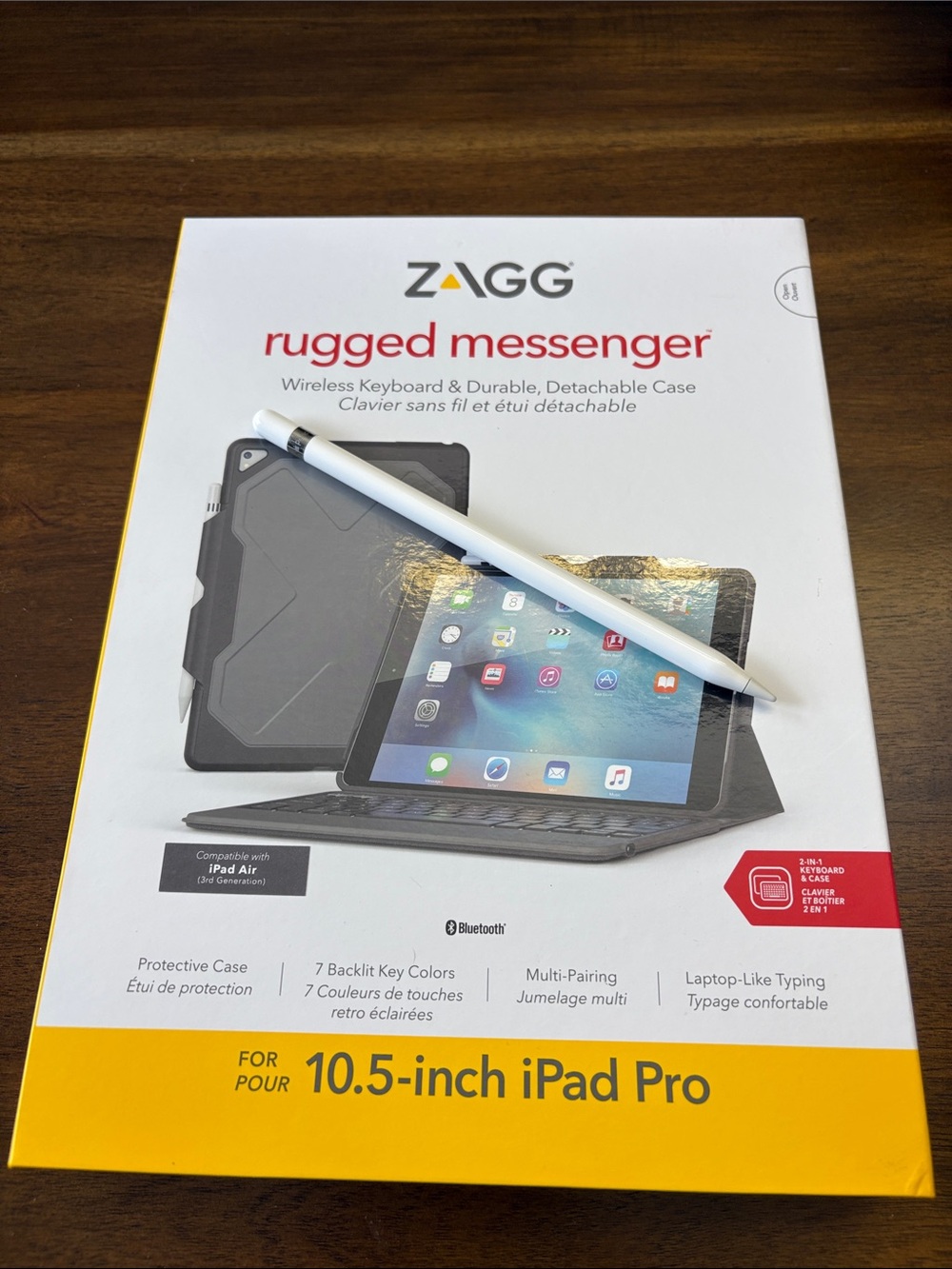 Apple Pencil & ZAGG Rugged Messenger for iPad Pro 10.5" & Pad Air 10.5"